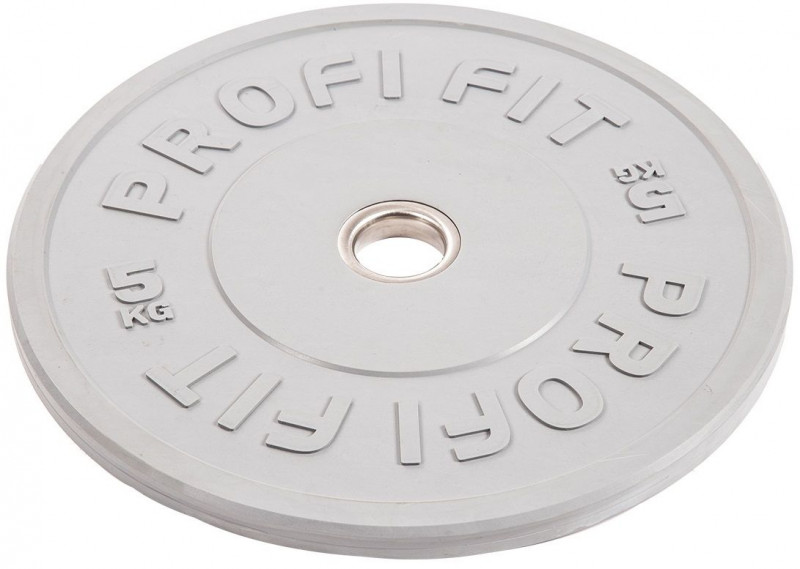 Диск для штанги каучуковый, цветной PROFI-FIT D-51