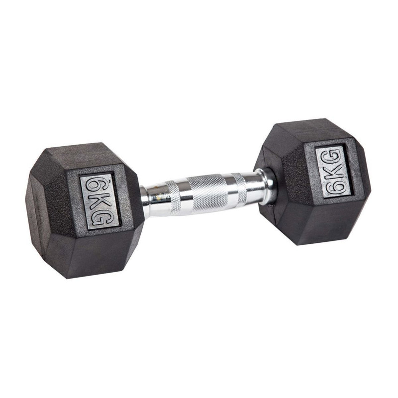 Гантель гексагональная обрезиненная PROFI-FIT