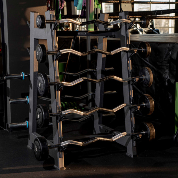 Набор изогнутых обрезиненных штанг (шаг 5 кг, 5 шт) 10-30 кг PROFI-FIT