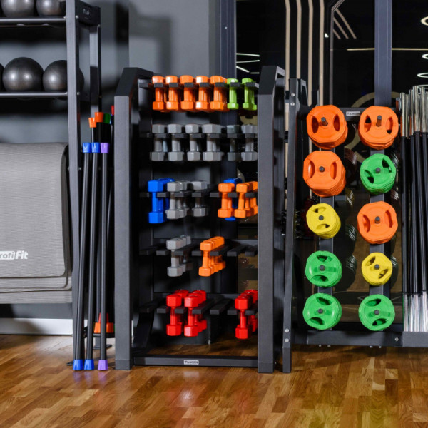 Гантель в виниловой оболочке, шестигранник 1 кг, зеленая PROFI-FIT