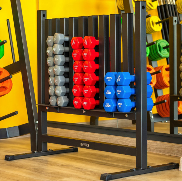 Гантель в виниловой оболочке, шестигранник 3 кг, серая PROFI-FIT