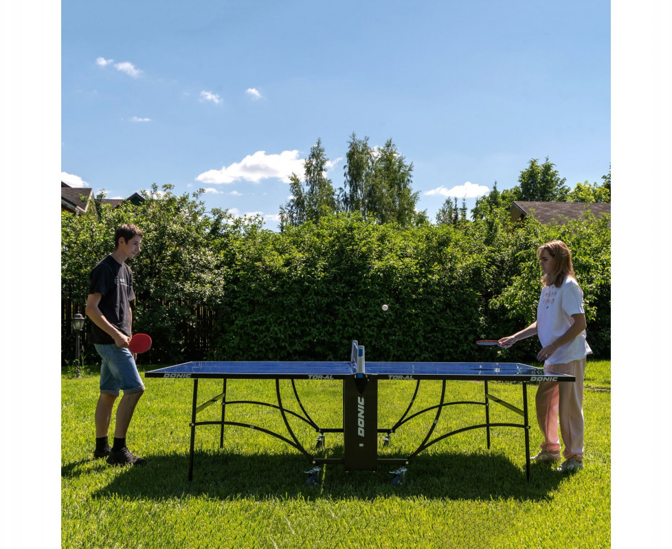 Теннисный стол DONIC Tornado-AL-Outdoor, 4 мм, синий (три коробки)