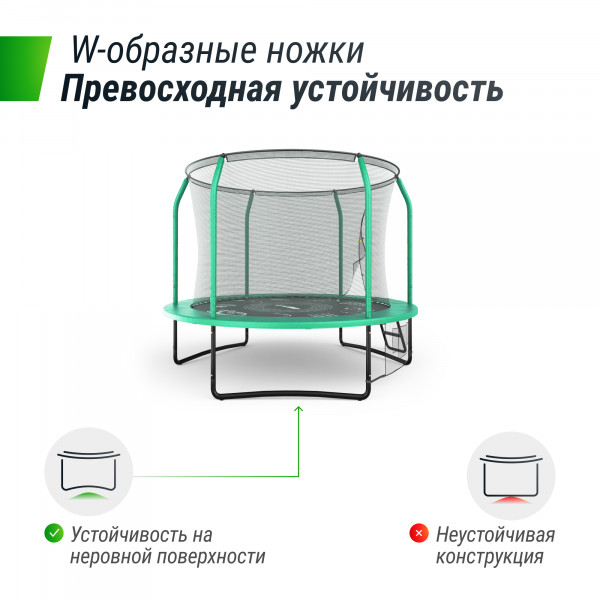 Батут UNIX line SUPREME GAME 8 ft (green)
