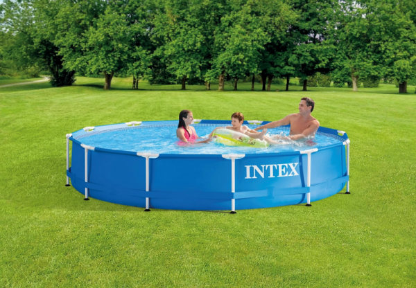 Каркасный бассейн Intex Metal Frame 366х76см, 6503л, фил.-насос 2006л/ч