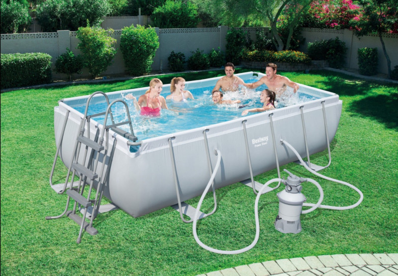 Каркасный бассейн Bestway Power Steel 404х201х100см, 6478л, песч.фил.-нас. 2006л/ч, лестница, попл.-дозатор