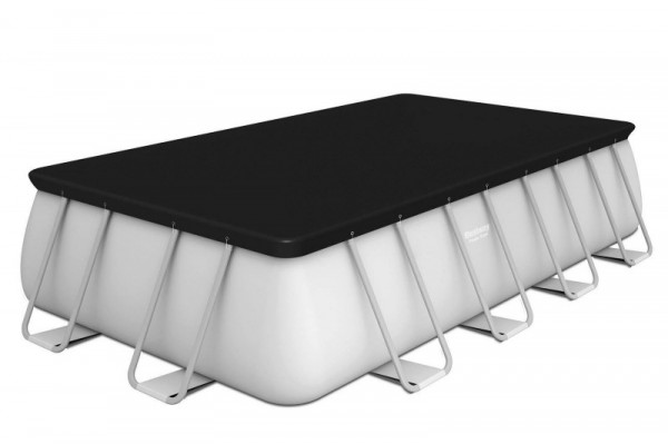 Каркасный бассейн Bestway Power Steel 488х244х122см, 11532л, фил.-насос 3028л/ч, лестница, тент, попл.-доз.