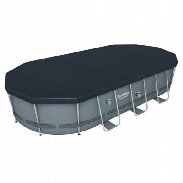 Каркасный бассейн Bestway Power Steel 549х274х122см, 13430л, фил.-насос 5678л/ч, лестница, тент, попл.-доз.
