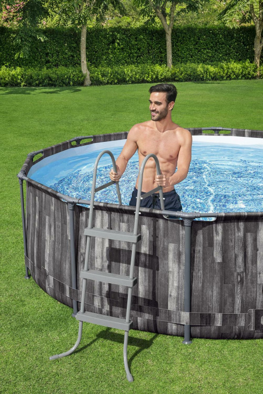 Каркасный бассейн Bestway Steel Pro Max 427х107см, 13030л, фил.-насос 3028л/ч, лестница, тент