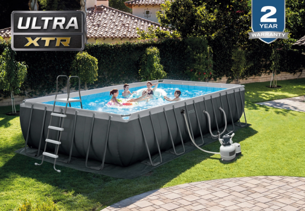 Каркасный бассейн Intex Ultra XTR Frame 732х366х132см, 31805л, песч.фил.-нас. 7900л\ч, лестн, тент, подст.