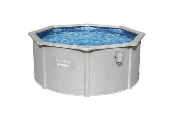 Стальной бассейн Bestway Hydrium 300х120см, 7630л, песч.фил.-нас. 3028л/ч, лестн., тент, подст., попл.-доз