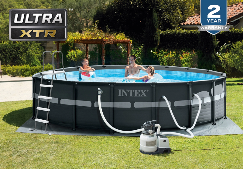 Каркасный бассейн Intex Ultra XTR Frame 549х132см, 26423л, песч.фил.-нас. 7900л\ч, лестница, тент, подстилка