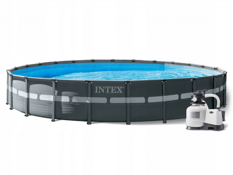 Каркасный бассейн Intex Ultra XTR Frame 732х132см, 47241л, песч.фил.-нас. 10500л/ч, лестница, тент, подстилка