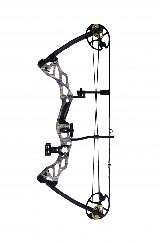Лук Man Kung Fossil NCB75, блочный, forest camo, 60 lbs, комплектация