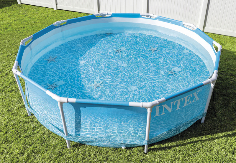 Каркасный бассейн Intex Metal Frame 305х76см "Beachside", 4485л, фил-насос 2006 л/ч