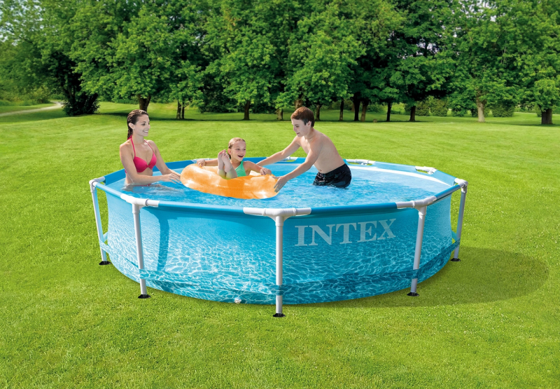 Каркасный бассейн Intex Metal Frame 305х76см "Beachside", 4485л, фил-насос 2006 л/ч