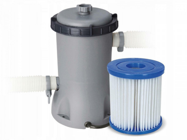 Каркасный бассейн Bestway Power Steel 427х250х100см "Ротанг" 7250л, фил.-нас. 2006л/ч, лестн, тент, попл-доз