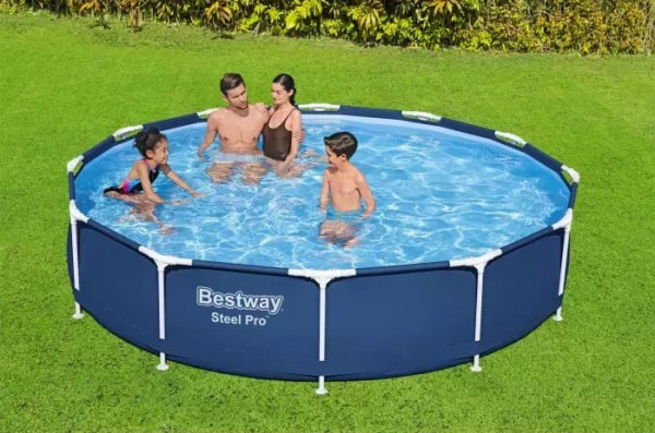 Каркасный бассейн Bestway Steel Pro 366х76см, 6473л, фил.-насос 1249л/ч (56681 BW)