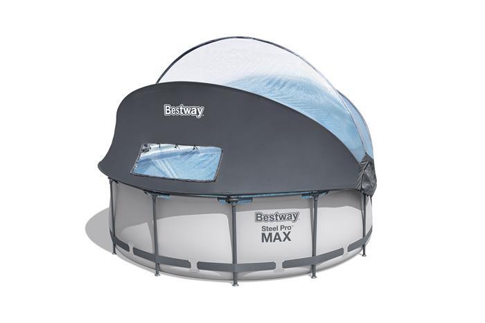 Каркасный бассейн Steel Pro Max 366х100см, 9150л, с навесом, фил.-насос 2006л/ч, лестница