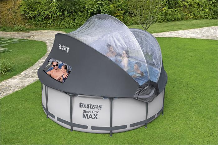 Каркасный бассейн Steel Pro Max 366х100см, 9150л, с навесом, фил.-насос 2006л/ч, лестница