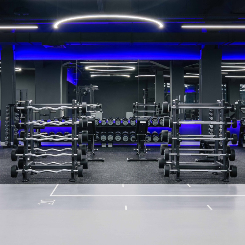 Набор прямых полиуретановых штанг (шаг 5 кг, 5 шт) 10-30 кг PROFI-FIT