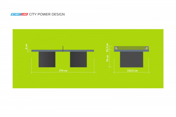 Теннисный стол City Power DESIGN Всепогодный