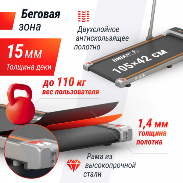Беговая дорожка UNIX Fit R-260N