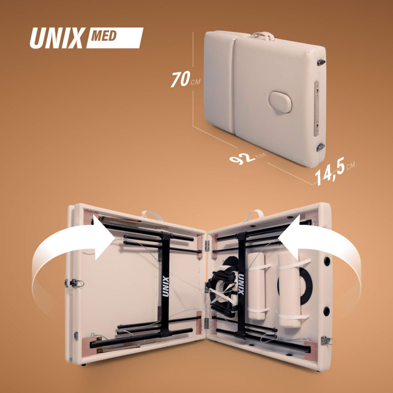 Массажный стол UNIX Superior 3 Section Cream